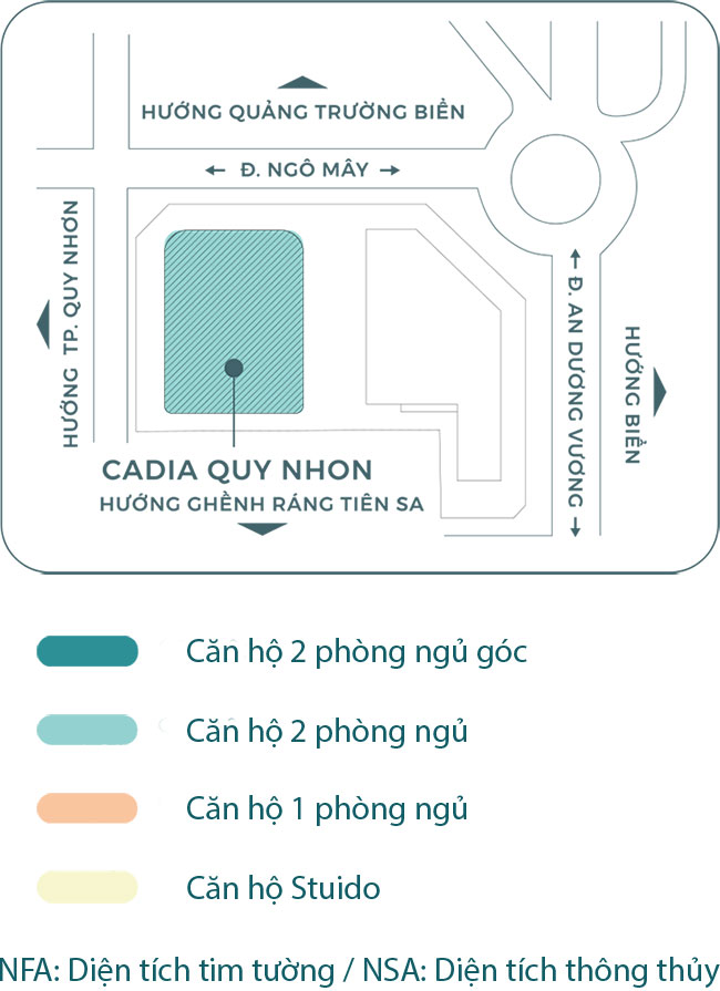 mặt bằng khu đất dự án cadia quy nhon