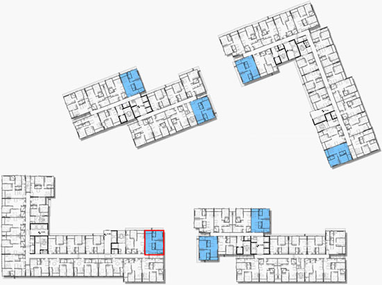 vị trí căn hộ akari city loại 2 phòng ngủ 2wc 80m2