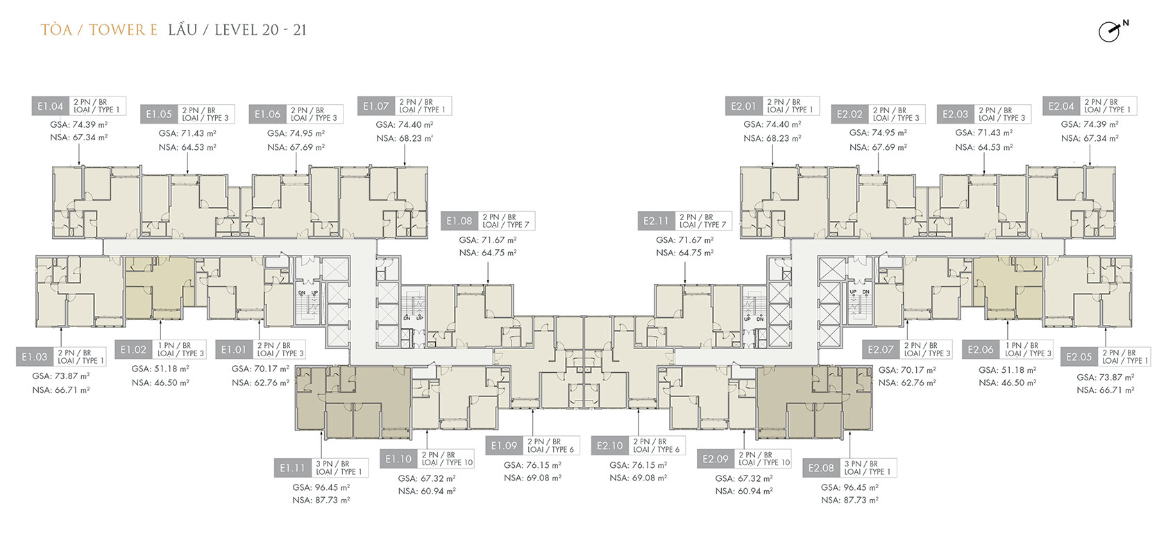 mặt bằng lầu 20-21 tòa E Masteri Centre Point