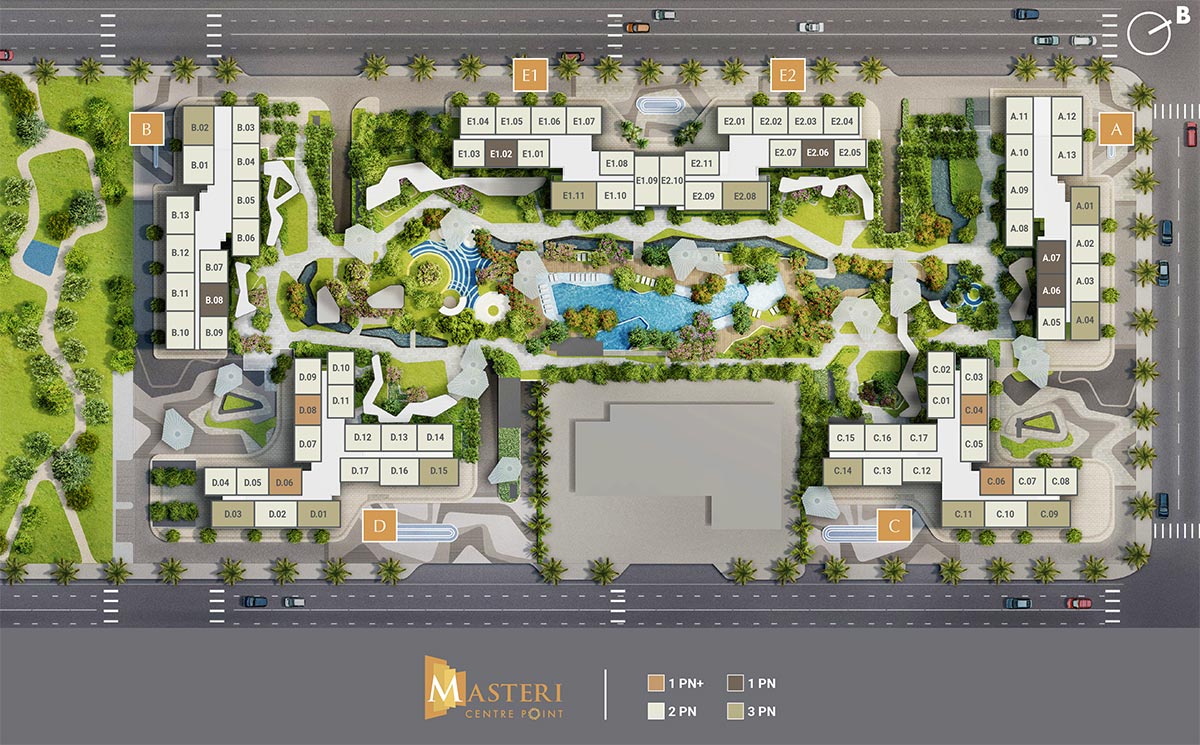 mặt bằng tổng thể masteri centre point