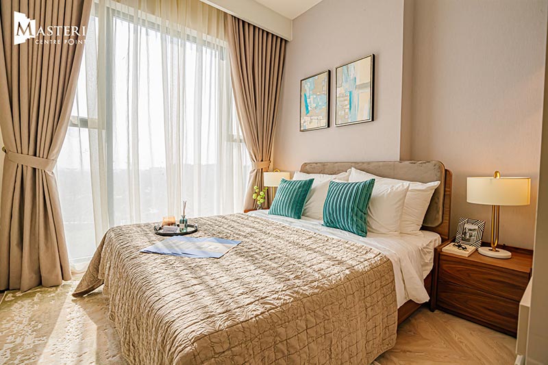 phòng ngủ căn hộ masteri centre point