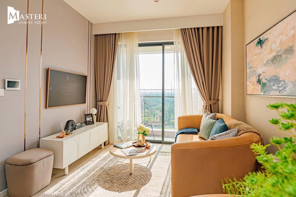 thiết kế phòng khách căn hộ masteri centre point